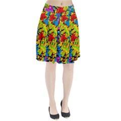 Colorful Airplanes Pleated Skirt