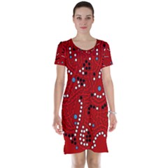 Red Fantasy Short Sleeve Nightdress