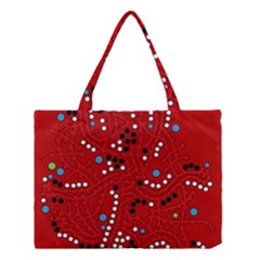 Red Fantasy Medium Tote Bag by Valentinaart