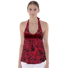 Red Emotion Babydoll Tankini Top by Valentinaart