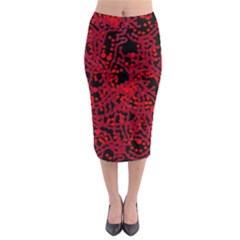 Red Emotion Midi Pencil Skirt