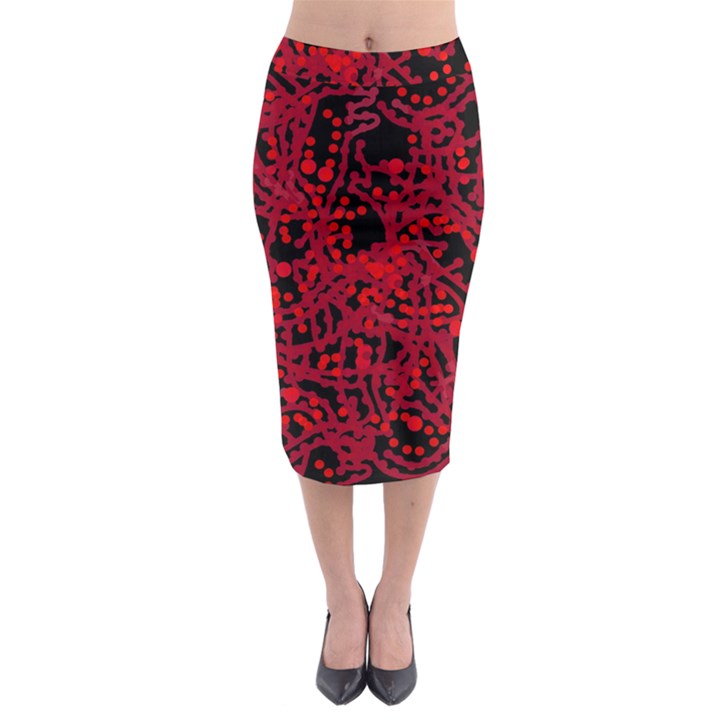 Red emotion Midi Pencil Skirt