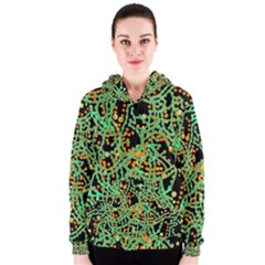 Green Emotions Women s Zipper Hoodie