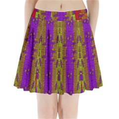 Raining Flowers From The Sky Pleated Mini Skirt