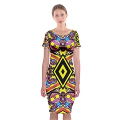 Bulgarian Eye Classic Short Sleeve Midi Dress