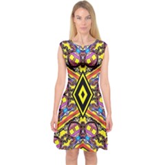 Bulgarian Eye Capsleeve Midi Dress