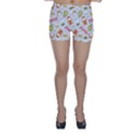 Funny Cat Food Succulent Pattern  Skinny Shorts View1