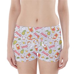 Funny Cat Food Succulent Pattern  Boyleg Bikini Wrap Bottoms by kostolom3000shop