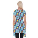 Shapes in squares pattern                                                                                                            Short Sleeve Side Drop Tunic View2