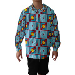 Shapes In Squares Pattern                                                                                                            Hooded Wind Breaker (kids)