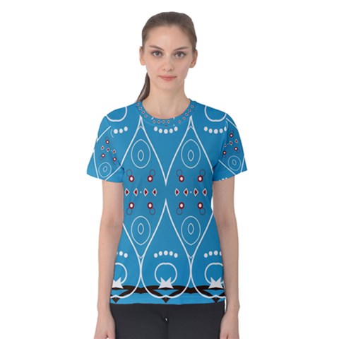 Ornamental Shapes                                                                                                             Women s Cotton Tee by LalyLauraFLM