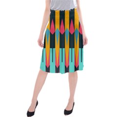 Shapes And Stripes                                                 Midi Beach Skirt