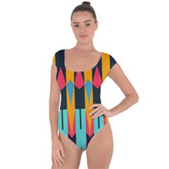 Shapes And Stripes                                      Short Sleeve Leotard by LalyLauraFLM