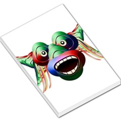 Futuristic Funny Monster Character Face Large Memo Pads by dflcprints