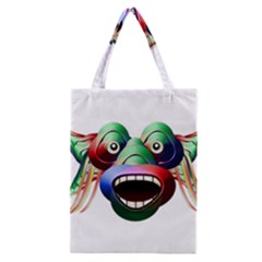 Futuristic Funny Monster Character Face Classic Tote Bag by dflcprints