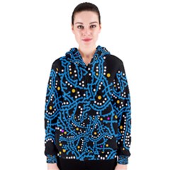 Blue Fantasy Women s Zipper Hoodie