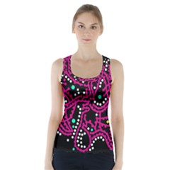 Pink Fantasy Racer Back Sports Top