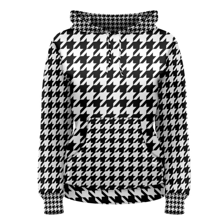 Black And Whiste Geometric Design Women s Pullover Hoodie