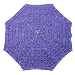 Abstract Geometric Purple Flower Design Straight Umbrellas