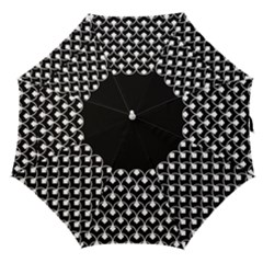 White And Black Geometric Design  Straight Umbrellas