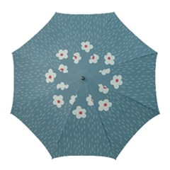 Cloudy Sky With Rain And Flowers Golf Umbrellas by CreaturesStore