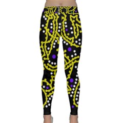 Yellow Fantasy Classic Yoga Leggings by Valentinaart