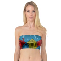 Xmas Landscape Bandeau Top by Valentinaart