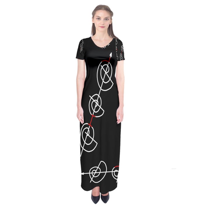 Direction Short Sleeve Maxi Dress