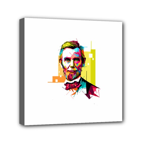 Abraham Lincoln Mini Canvas 6  X 6  by bhazkaragriz