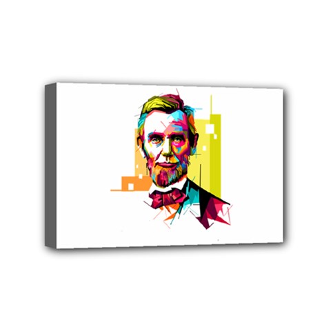 Abraham Lincoln Mini Canvas 6  X 4  by bhazkaragriz