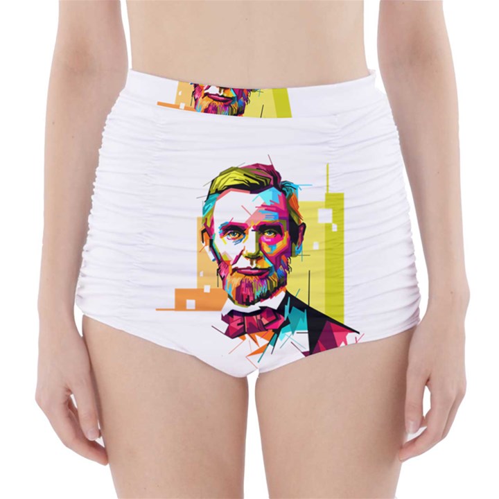 Abraham Lincoln High-Waisted Bikini Bottoms