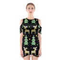 Decorative Xmas reindeer pattern Cutout Shoulder Dress View1