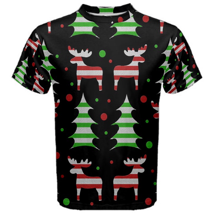 Reindeer decorative pattern Men s Cotton Tee