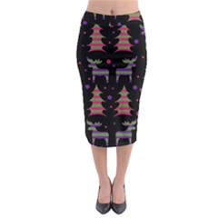 Reindeer Magical Pattern Midi Pencil Skirt by Valentinaart