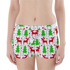 Reindeer Elegant Pattern Boyleg Bikini Wrap Bottoms by Valentinaart