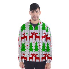 Reindeer Elegant Pattern Wind Breaker (men) by Valentinaart