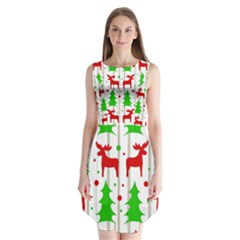 Reindeer Elegant Pattern Sleeveless Chiffon Dress   by Valentinaart