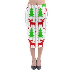 Reindeer Elegant Pattern Midi Pencil Skirt