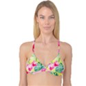 Tropical Dream Hibiscus Pattern Reversible Tri Bikini Top View1