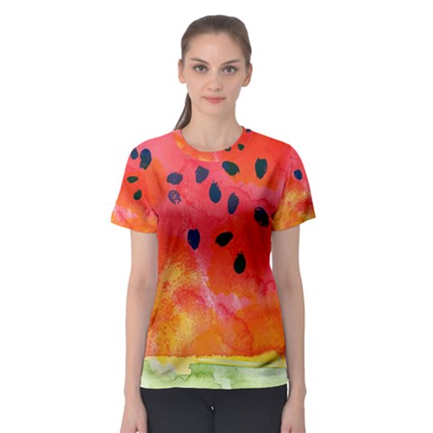 Abstract Watermelon Women s Sport Mesh Tee by DanaeStudio