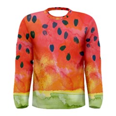 Abstract Watermelon Men s Long Sleeve Tee