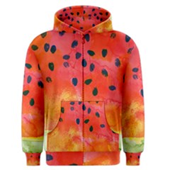 Abstract Watermelon Men s Zipper Hoodie