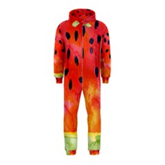 Abstract Watermelon Hooded Jumpsuit (kids) by DanaeStudio