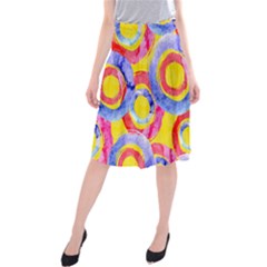 Blue And Pink Dream Midi Beach Skirt