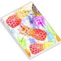 Colorful Pineapples Over A Blue Background Large Memo Pads View1