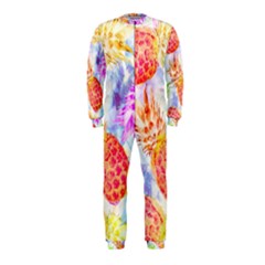 Colorful Pineapples Over A Blue Background Onepiece Jumpsuit (kids)