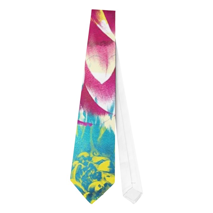 Colorful Dahlias Neckties (One Side) 