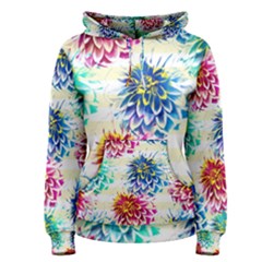 Colorful Dahlias Women s Pullover Hoodie