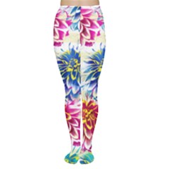 Colorful Dahlias Women s Tights