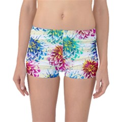 Colorful Dahlias Boyleg Bikini Bottoms by DanaeStudio